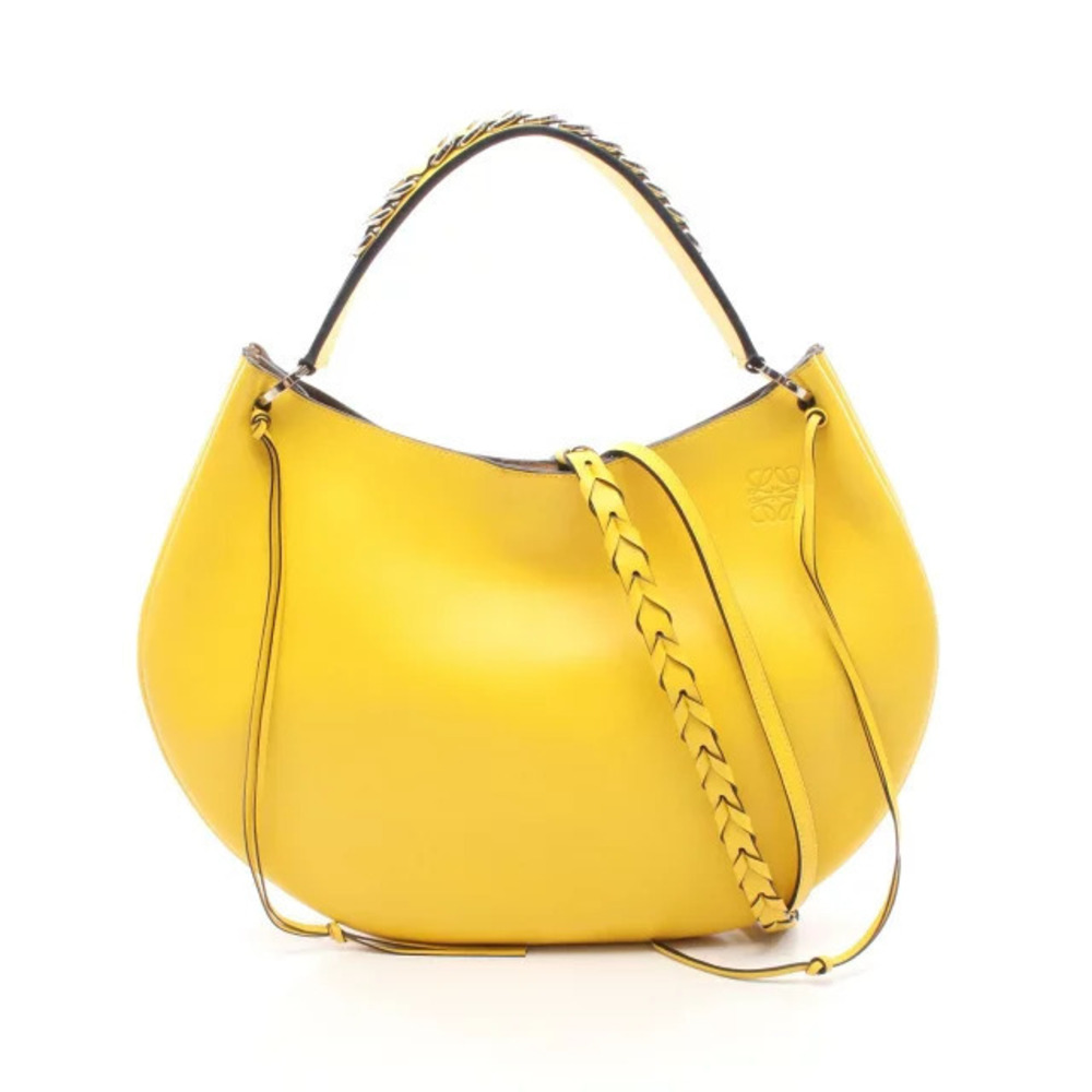 Loewe Fortune Hobo Handbag Leather Yellow